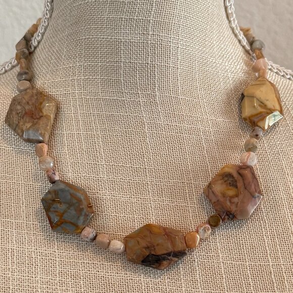 Jasper Stone Bead Necklace - Picture 6 of 6
